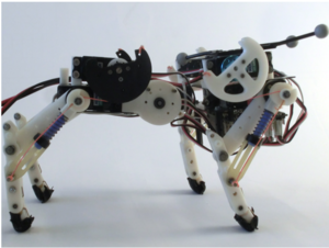 Benefits of an active spine supported bounding locomotion with a small compliant quadruped robot